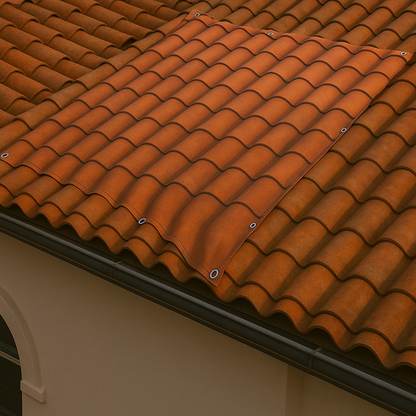 RoofWrap Fit - Shingle & tile roof cover with tight fit and color match